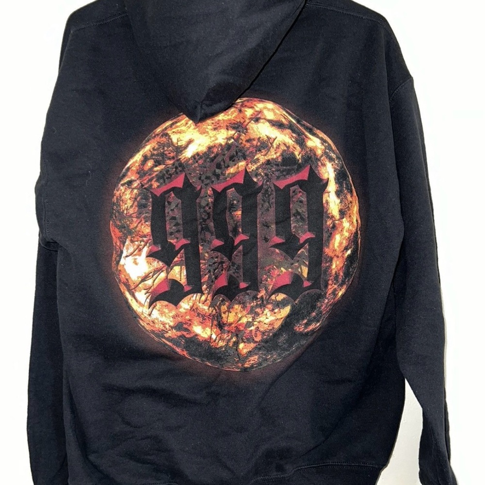 Black and Orange Graphic Sweatshirt